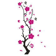 Plum Flower 3D Acrylic Mirror Wall Stickers – DIY Room Decor