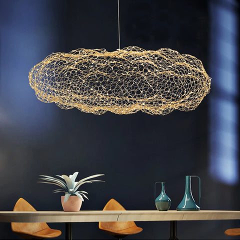 Designer Cloud LED Pendant Lamp – Starry Firefly Modern Farmhouse Decor