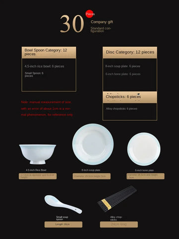 Chinese Bone China Bowls & Chopsticks Set with Hand-Drawn Gold Design, Kitchen Accessories, Housewarming Gift