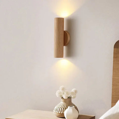 Modern LED Wall Lamp, Wooden Design for Living Room, Bedroom, Stairs, Aisle, Farmhouse Decor