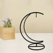 Moon-Shaped Iron Display Stand – Hanging Rack for Home & Wedding Decor