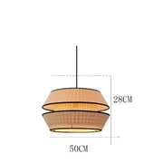 Restaurant Rattan Hanging Lamp Farmhouse Living Room LED Ceiling Chandelier Kitchen Island Pendant Light for Home and Decoration