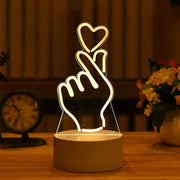 3D LED Night Light – Acrylic Neon Lamp for Home, Bedroom, Xmas, or Gifts