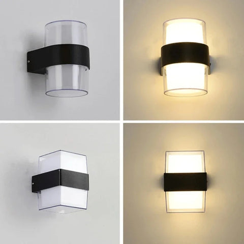 10W LED Wall Lamp, Modern Plastic Sconces for Living Room, Bedroom, Kitchen