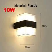 10W LED Wall Lamp, Modern Plastic Sconces for Living Room, Bedroom, Kitchen