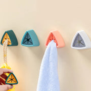 Creative Squeezing Hanging Hooks, Punch-Free Self-Adhesive Towel & Storage Hooks for Bathroom/Kitchen