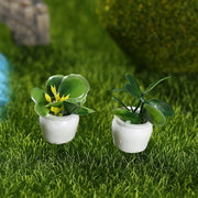 4PCS Mini Potted Plants – Dollhouse Miniature Furniture & Home Decor