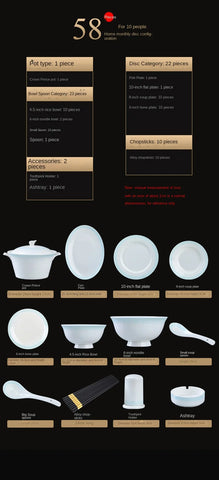 Chinese Bone China Bowls & Chopsticks Set with Hand-Drawn Gold Design, Kitchen Accessories, Housewarming Gift