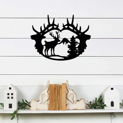 1pc Deer Theme Wall Art Decor – Modern Bedroom Mural Sticker