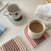 Silicone Heat-resistant Tea Mats Anti-slip Irregular Coffee Cup Pad  Kitchen Multi-function Mug Placemat Ins Korean Table Decor